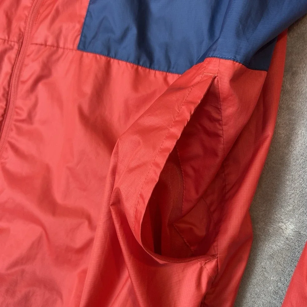 Adidas Windbreaker Axis Full‎ Zip Jacket Mens Hooded Color White, Red & Blue 2XL